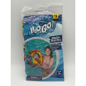 H2OGO! 24-Inch Inflatable Pop Beach Ball With Colorful Ice Cream Cone Design For